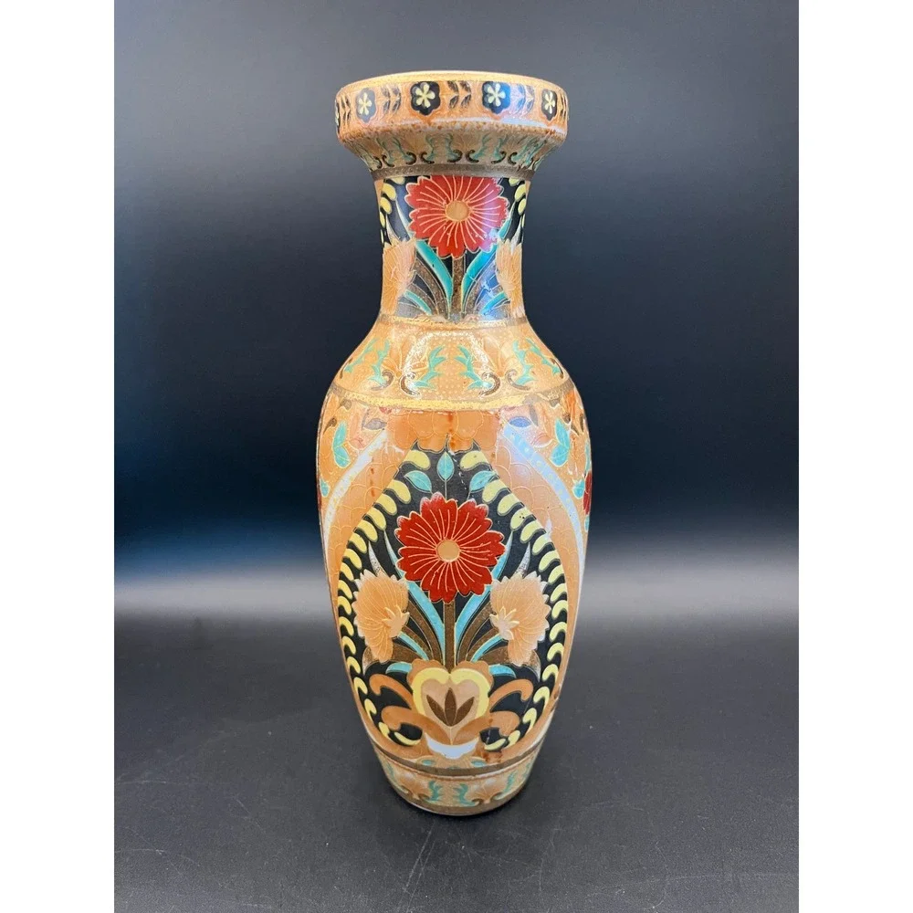 VTG Chinese Asian Oriental‎ Hand-Painted Porcelain Vase 10